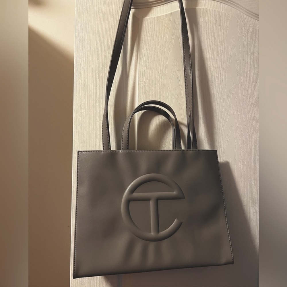 Telfar Medium Grey Shopping Bag